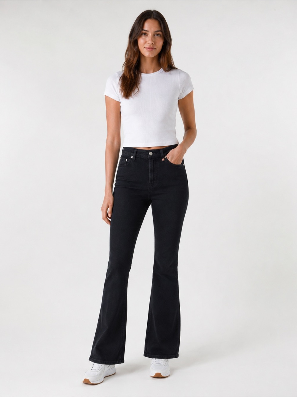 PacSun Women's Jade Low Rise Bootcut Jeans Black Denim Size 26 Minimalist Casual